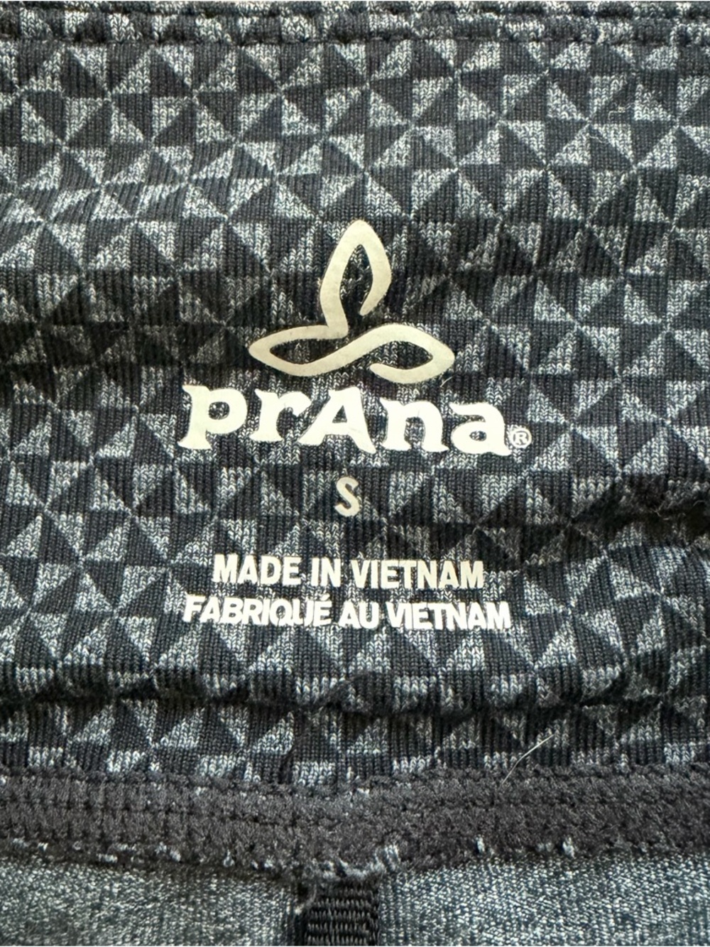 PrAna Women’s Active Leggings Size S Geometric Print Black Gray Workout Gym - Picture 7 of 7